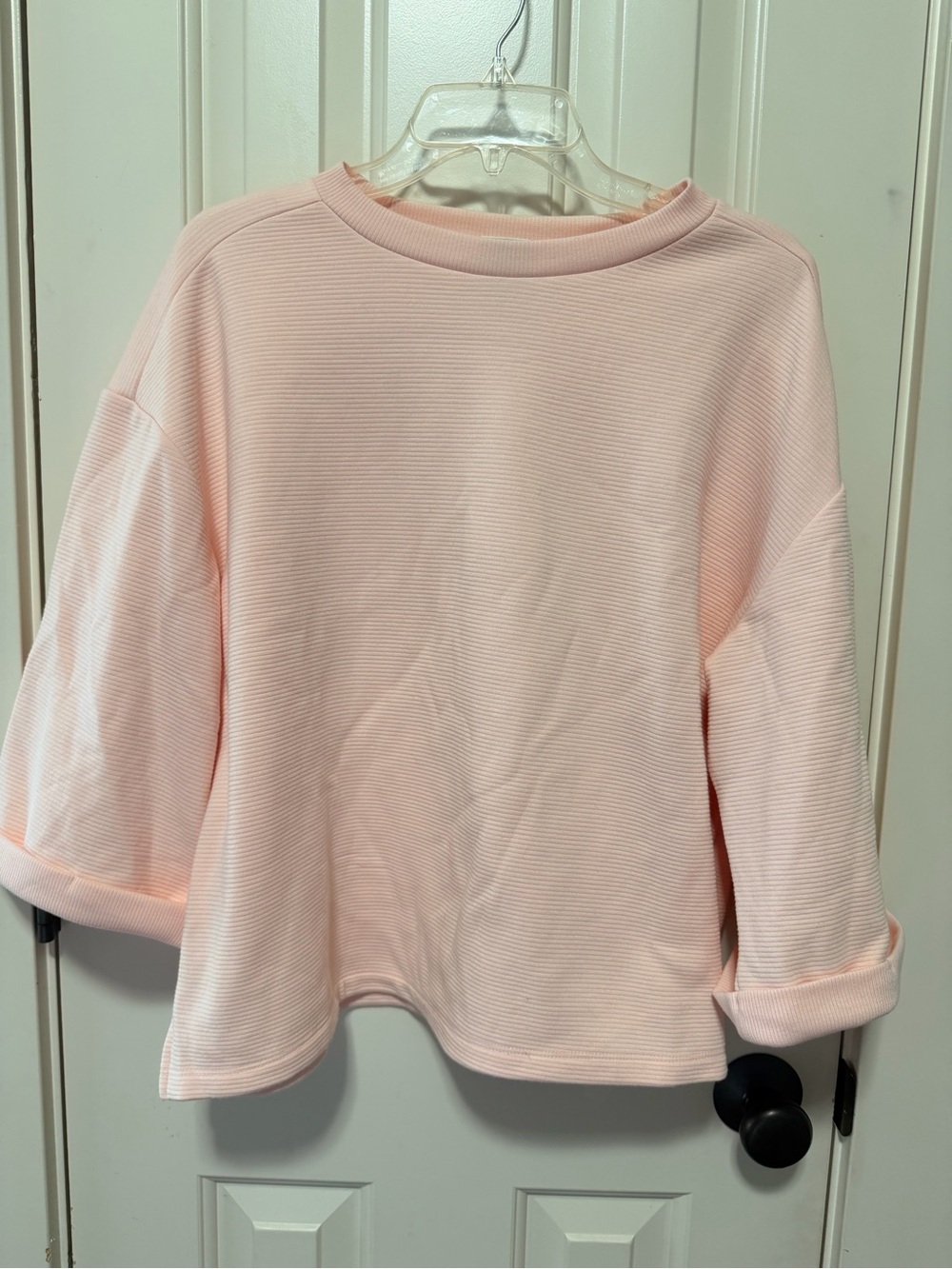 a new day Light Pink Ribbed Crewneck Sweater - Picture 3 of 6